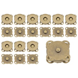 sourcing map 10 Sets Magnetic Snap 0.71 Inch Metal Fasteners Sew on Magnets Clasps Replacement Magnetic Closures for Purses Clothing Totes Bags Wallet Fabric Sewing DIY Crafts, Bronze Tone