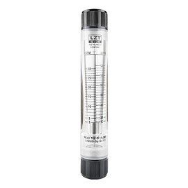 Nxtop Inline Clear Acrylic Water Flowmeter 1PT Dia Threads LZT G-25 (3-30 GPM 12-120 LPM)