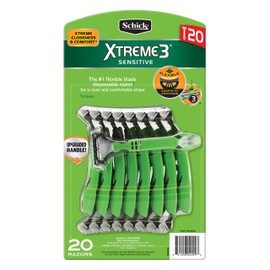 Schick Xtreme 3 Sensitive Skin Razors - Flexible Blades with Aloe Fights Razor Burn , 20 Count (Pack of 1)