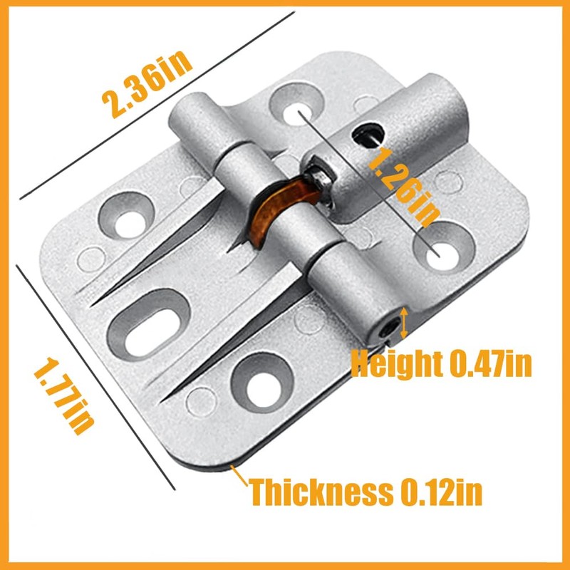 ANTEISI Adjustable Locking Hinges 180 Degree 4 Pcs,Zinc Alloy Drop