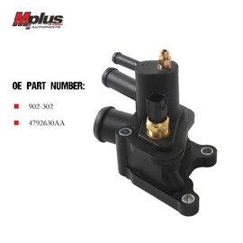 MPLUS Coolant Thermostat Housing with Sensor Fits 2001-2006 for Chrysler Sebring | 2001-2006 for Dodge Stratus 2.7L 2736CC 167Cu. V6 FLEX DOHC