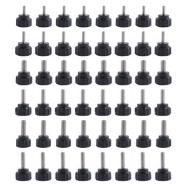 INCREWAY 30 PCS Thumb Screws 6 Size Carbon Threaded Knurled Knob Mounting Screw Grip Knobs Handle Bolts Round Clamping for Stand and Machine(M3,M4,M5)