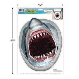 Shark Toilet Topper Peel 'N Place Party Accessory (1 count) (1/Sh)