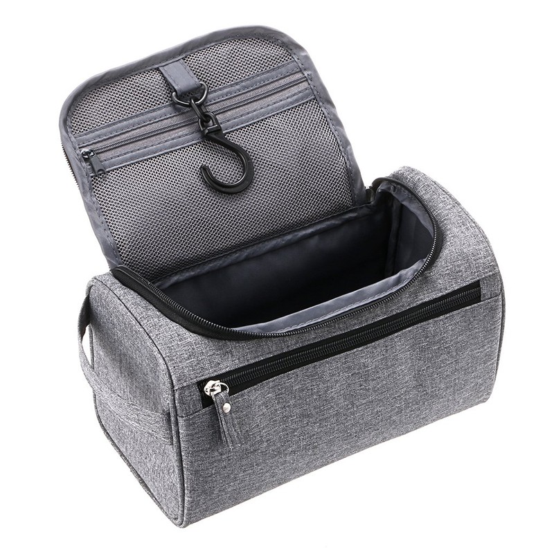 IGNPION Men's Hanging Travel Toiletry Wash Bag (Grey)