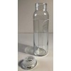 Clear Glass Bottle with Glass Stopper 9" x 3" Cylinder