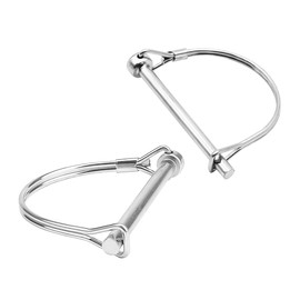 Famgee 10 Pcs Shaft Locking Pin Coupler Wire Lock Pin Hitch Pin for Farm Trailers Wagons Lawn Garden Hitches 1/4 Inch Diameter (Silver) (Arch)