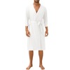 Ekouaer Men's Lightweight Kimono Spa Robe Knit Bathrobe Soft Sleepwear