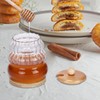 15OZ Honey Pot with Dipper and Lid, Glass Honey Jar