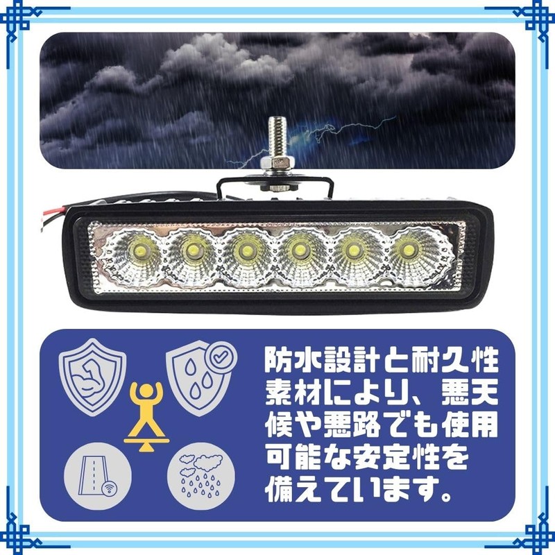 Solvanta 2-piece LED Work Light 18W Fog Light Universal 12V
