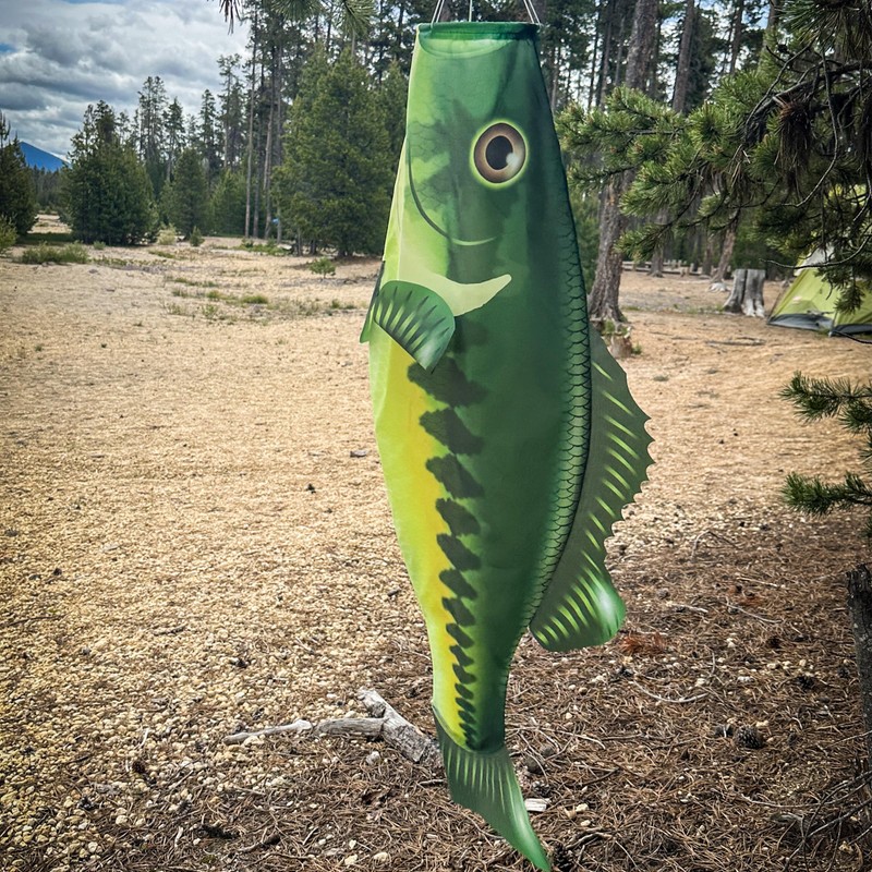In the Breeze 5115 — Bass Fish Windsock-Hanging Outdoor Decoration,