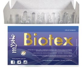 Mystic Biotex Ampoule Anti-Frizz, Restores and Repairs Damaged Hair - Provides Essential Nutrients and Vitamins - Hair Treatment Ampoules With Hyaluronic & Amino Acid (Pack 24)