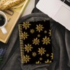 ANIANG Christmas Spiral Notebook, Winter Black Golden Snowflake Journal, Black