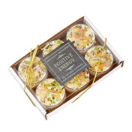 New Moon Beginnings Positive Energy Candle by New Moon Beginnings, Ritual Intention Crystal Candles - Set of 6 Tealights