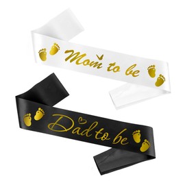 2 pcs Mom To Be Sash dad to be sash Mummy To Be For Baby Shower Sash