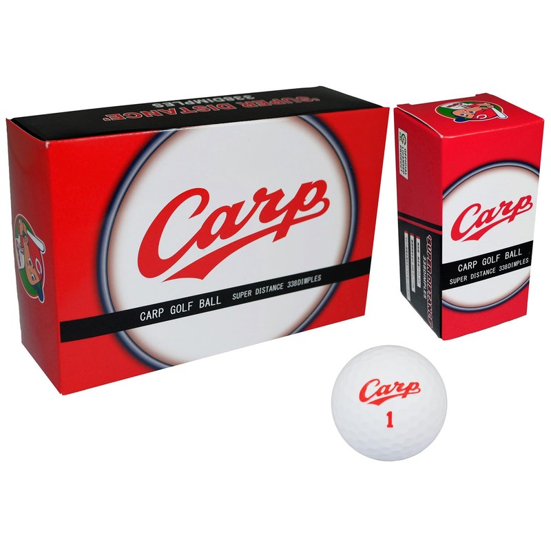 LEZAX HCBA-3755 Hiroshima Toyo Carp Golf Balls, 6-Pack, White