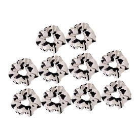 TOVINANNA 10pcs Cow Print Hair Scrunchies Soft Elastic Hair Ties for Girls Women Comfortable Hairbands for Ponytails Stylish Accessories for Everyday Use