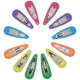 Topkids Accessories Small Mini Snap Hair Clips for Girls and Women, Girls Hair Accessories, Hair Styling Clips, Hair Slides, Mini Hair Clips, Toddler Hair Clips, Metal Hair Clips (Brights x12)