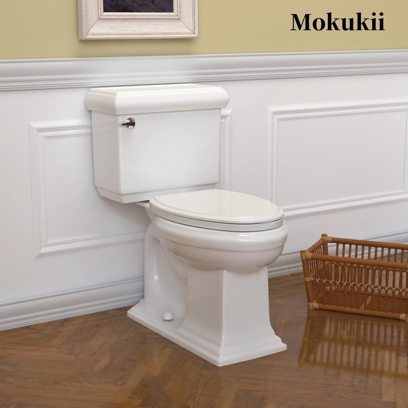 Premium Heavy-Duty Elongated (Oval) Toilet Seat (Oblong 18.5″), Soft Close