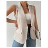 GORGLITTER Women's Plus Size Sleeveless Blazer Vest Tops Button Down