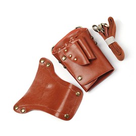 Mikinona Tool Organizer Waist Bag Scissor Holder for Hairdressers Stylist Tool Bag Brown