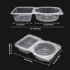 RE:BLEU Double Compartment Snack Containers with Lids – Disposable Condiment