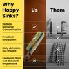 HAPPY SINKS Magnetic Dishcloth Holder - Kitchen Sink Organizer &