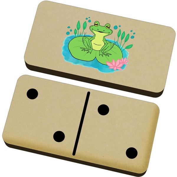 Azeeda 'Frog On A Lily Pad' Domino Set & Box