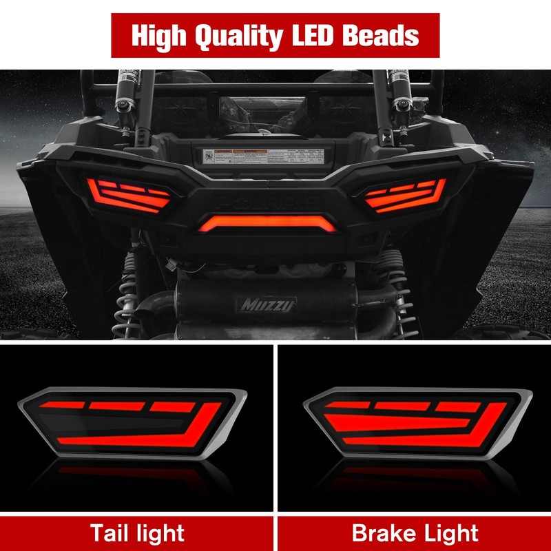 LitMiRaCle LED Tail Lights for Polaris RZR 900 1000 S