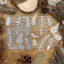 9pcs/Set Leaf Metal Die Cuts,Various Leaves Plant Flower Cutting Dies Cut Stencils for DIY Scrapbooking Album Decorative Embossing Paper Dies Card Making