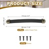 PATIKIL 7" Leather Drawer Pulls with Iron Sheet, 2 Pcs