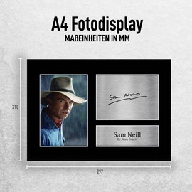 HWC Trading A4 Sam Neill Jurassic Park Gifts Printed Autograph For Movie Fans