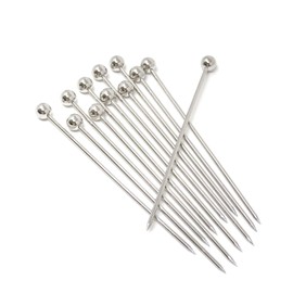 Honbay 12PCS Stainless Steel Cocktail Picks Reusable Toothpicks Fruit Sticks Appetizer Picks for Martini Olives Finger Food Sandwich Fruit at Party Home Bar (4.3")