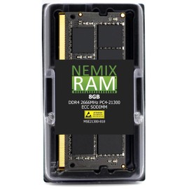NEMIX RAM 8GB (1X8GB) DDR4 2666MHZ PC4-21300 1Rx8 1.2V 260-PIN ECC SODIMM compatible con Synology D4ES01-8G ECC memoria sin búfer
