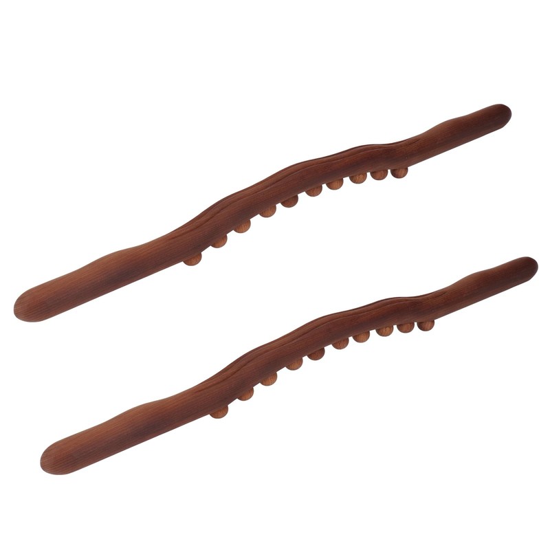 2Pcs Wooden Scraping Stick 10 Massage Dots Large Contact Wooden
