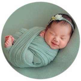 Newborn Baby Photo Outfits Props Stretch Blanket Infant Boy Girl Photography Velvet Wraps for Baby Photo Shoot (Green)