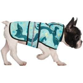 HDE Dog Raincoat Hooded Slicker Poncho for Small to X-Large Dogs and Puppies Dinosaurs - S