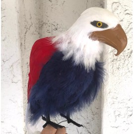 Lamplight Feather PATRIOTIC BALD EAGLE Red White and Blue 13 inch per Each