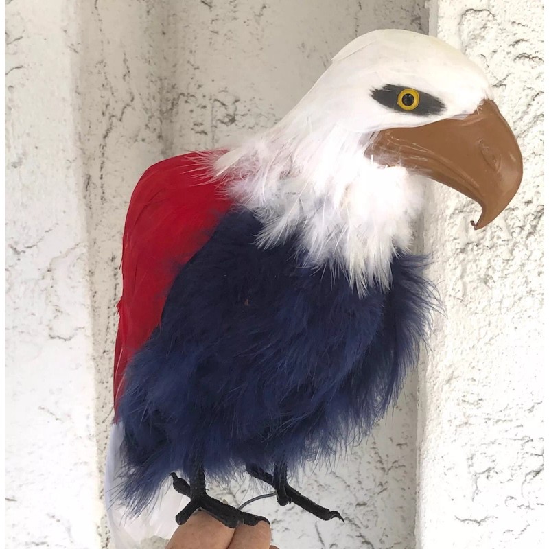 Lamplight Feather PATRIOTIC BALD EAGLE Red White and Blue 13