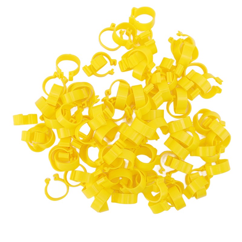 100PCS Chicken Ankle Rings Reusable Plastic Duck Leg Bands Clips