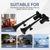 FARBIN Dual Trumpet Air Horn, 12V Train Horn Kit with