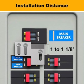 QYZZRS 2Set Generator Interlock Kit Compatible with Thomas & Betts, Challenger 150 or 200 Amp Panel,1 to 1 1/8 Inch Spacing Between Main and Branch Breaker,Professional Interlocking Kit (2)