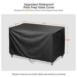 Jungda Outdoor Prep Table Cover 48 inch,Waterproof Grill Table Cover Stainless Steel Table Covers, Outdoor Metal Work Tables Covers - 48 X 30 X 35 Inch