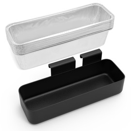 MOASKER Grease Catcher with Aluminum Foil Drip Pan Liners for Camp Chef Griddle Accessories, Drip Tray and Grease Cup Liner(10 Pack) for Camp Chef Stove SG100 SG90 SG14 SG30 SG60 Professional Griddles