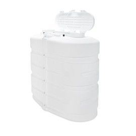 Camco Camper/RV Dual Propane Tank Cover | Features Hinged Top Panel & Custom Molded Design | Fits (2) 30lb Steel Tanks | Protects Propane Tanks during Travel, Camping and More | White (50515)