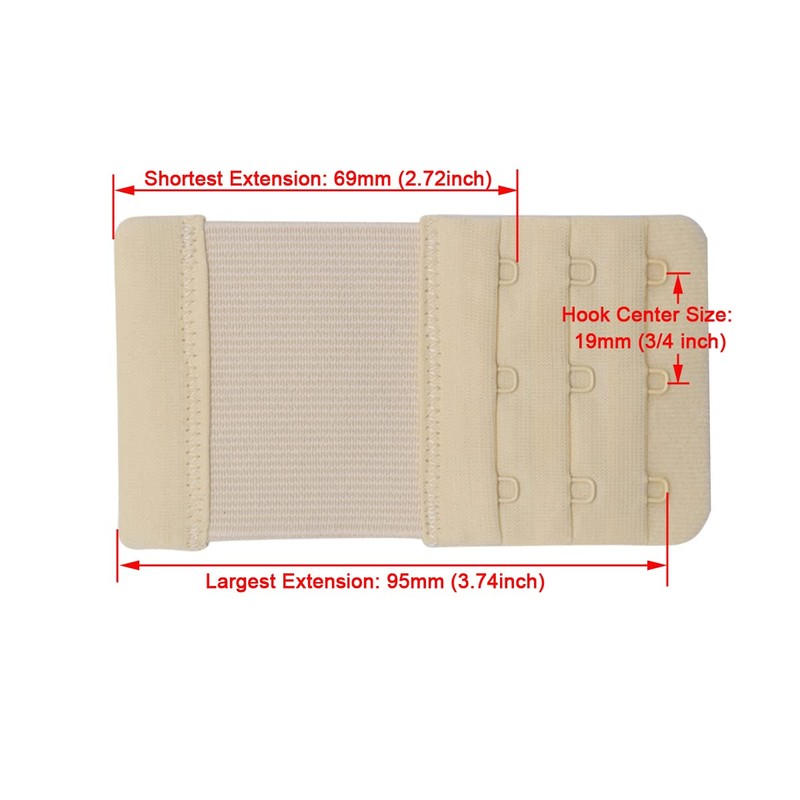 DoHope Elastic Back Bra Band Extender 3 X 3 Hook