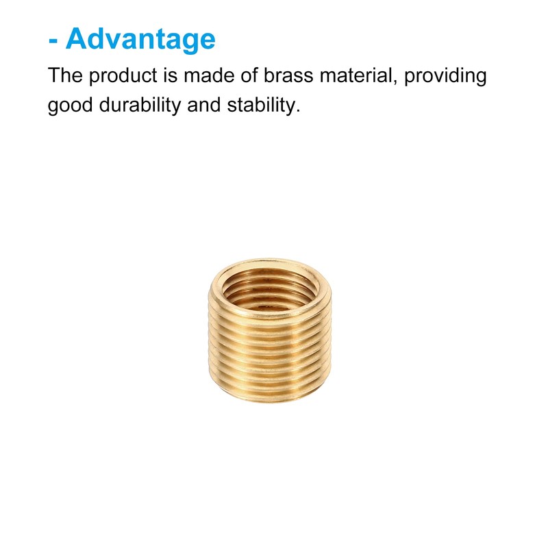 PATIKIL M12xM10x10mm Thread Reducing Nuts Insert, 12 Pcs Male to