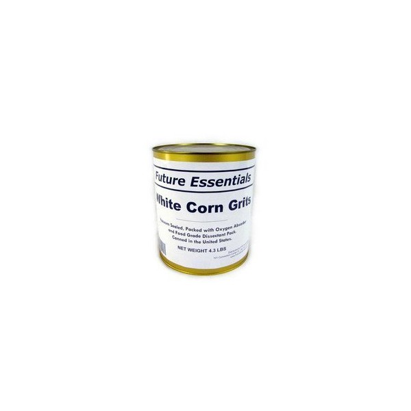 1 Can of Future Essentials White Corn Grits, #10 Can, 5 lbs Net Weight