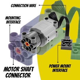 Zylopa 9pcs Technic-Motor Power-Function Kit IR-Receiver-Remote-Control AA Battery-Box-Switch-Light-Extension-Cord