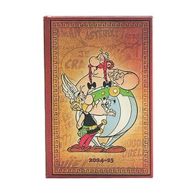 Paperblanks Asterix & Obelix Mini Horizontal 13 Month Calendar 2025 Elastic Band Closure