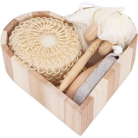 Set de exfoliación corporal y cuidado personal Pongnas con esponja, piedra pómez y accesorios